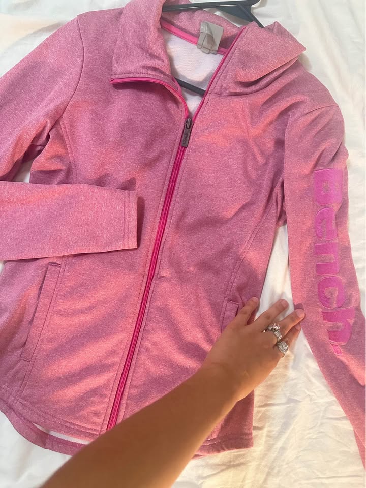 BENCH Like New Pink Zip Up Sweater - photo 3