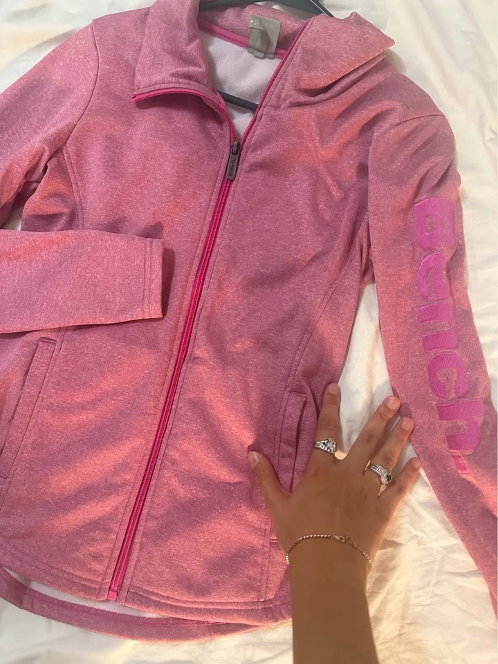 BENCH Like New Pink Zip Up Sweater - photo 4