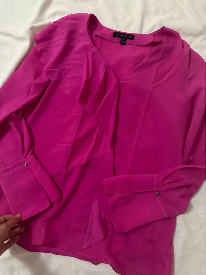 Banana Republic Pink Ruffle Blouse - photo 3