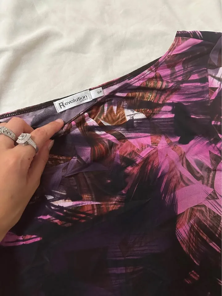 Revolution Purple One Shoulder Top image indicator(4)