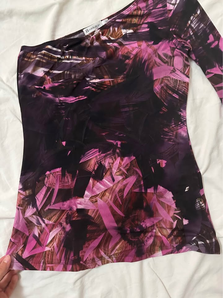 Revolution Purple One Shoulder Top - photo 5