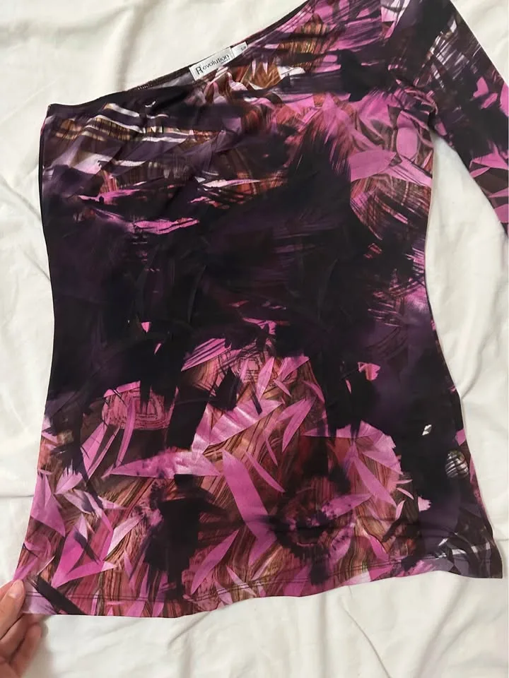 Revolution Purple One Shoulder Top image indicator(5)