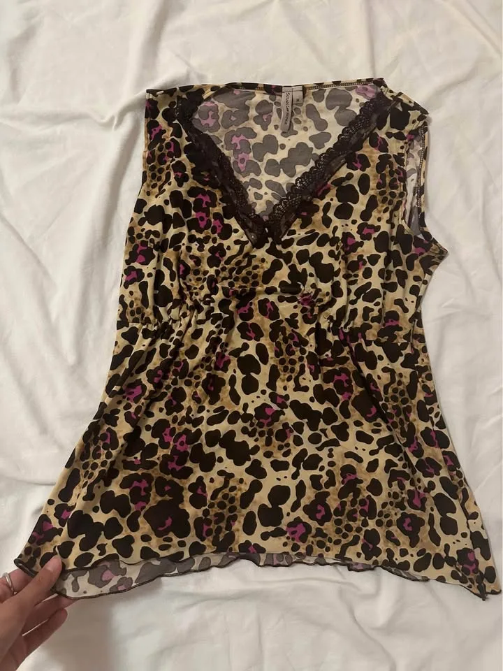 Lace Leopard Print Tank image indicator(3)