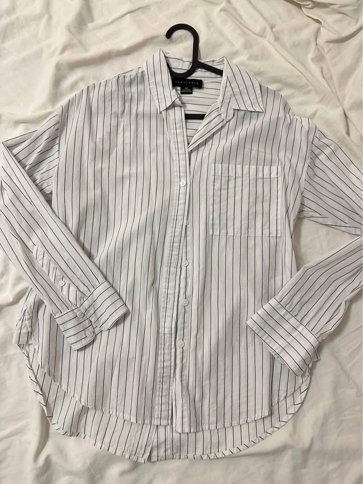 Sanctuary White Striped Preppy Button Up Blouse - photo 4