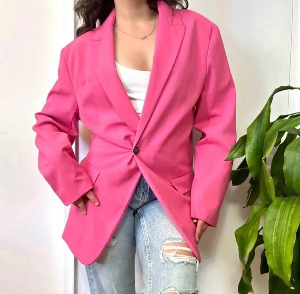 Zara Pink Blazer thumbnail
