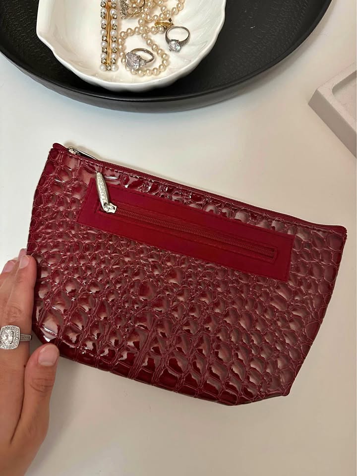 Red Lancôme Makeup Bag Like New