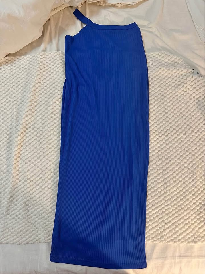 Blue Pencil Maxi Skirt