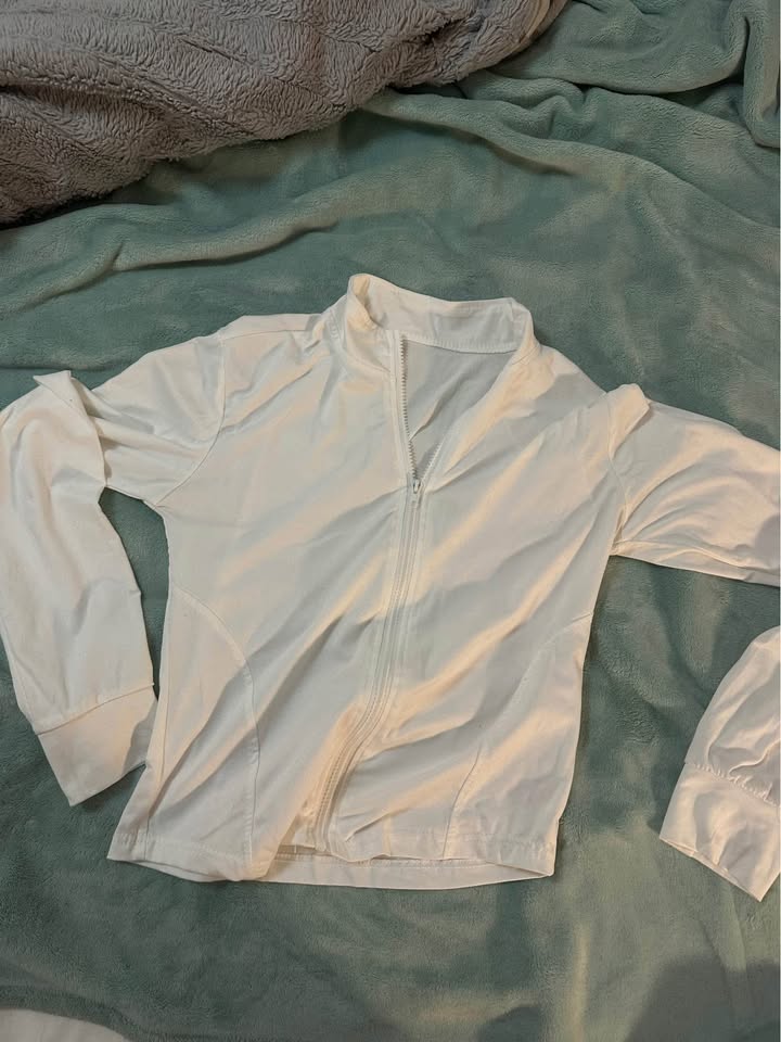 White Athleisure Zip Up - photo 2