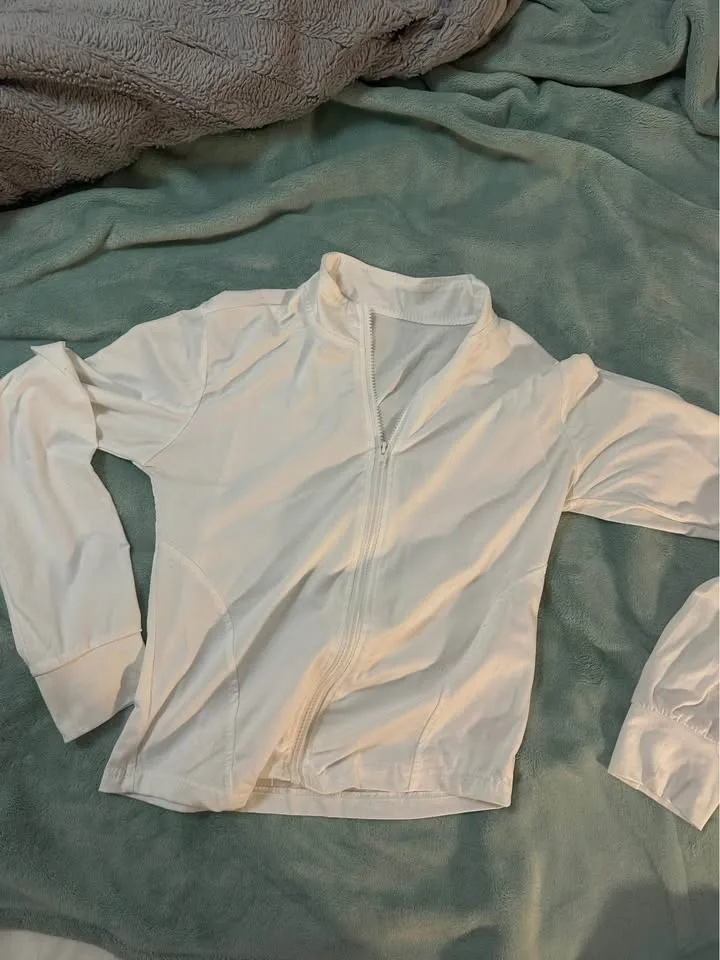 White Athleisure Zip Up image indicator(2)