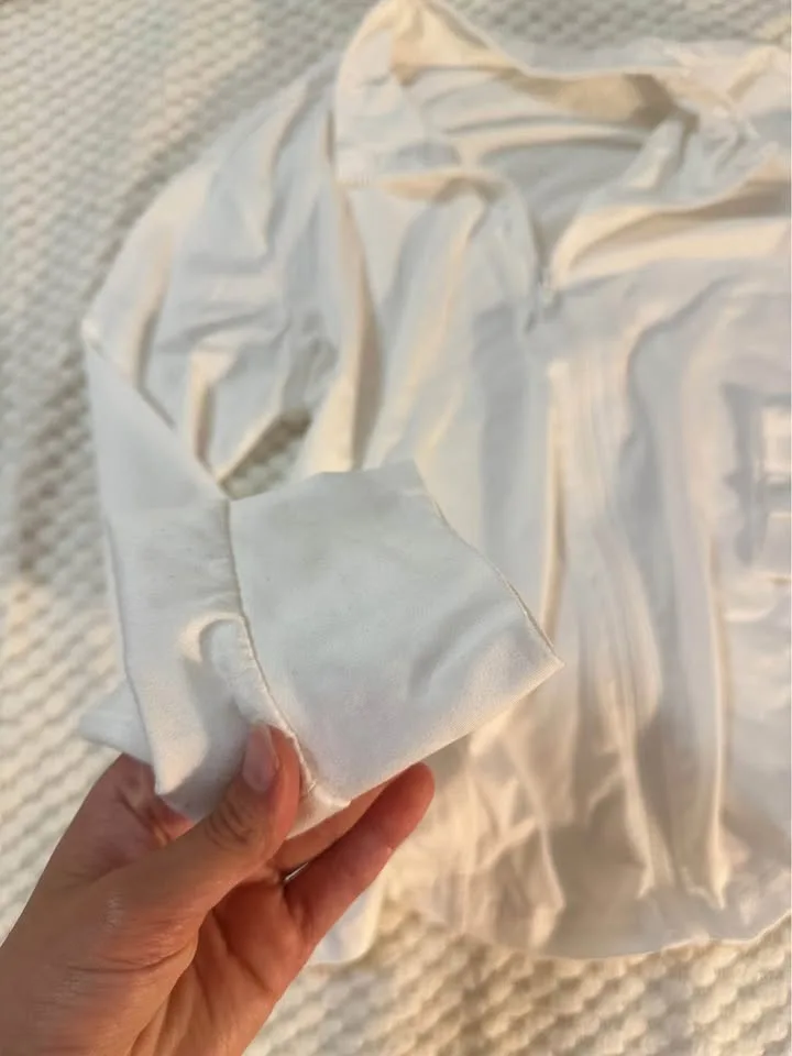 White Athleisure Zip Up image indicator(4)