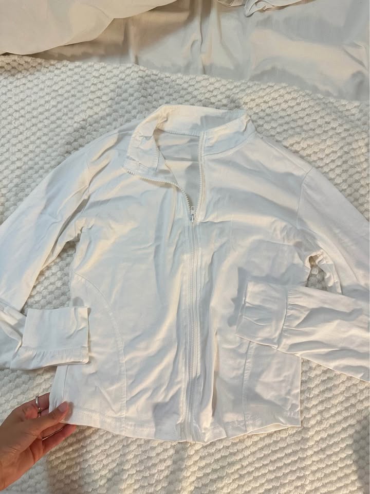 White Athleisure Zip Up - photo 5