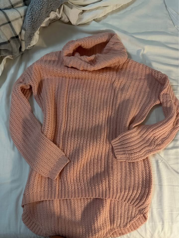 Chunky Pink Turtleneck Sweater - photo 2