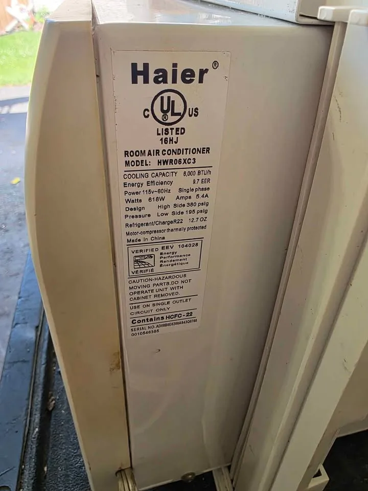 CLEAN "Haier" Window air conditioner. image indicator(2)