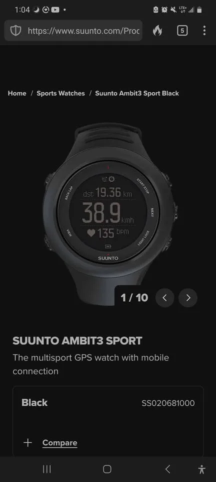 Suunto ambit 3 sport GPS watch image indicator(3)