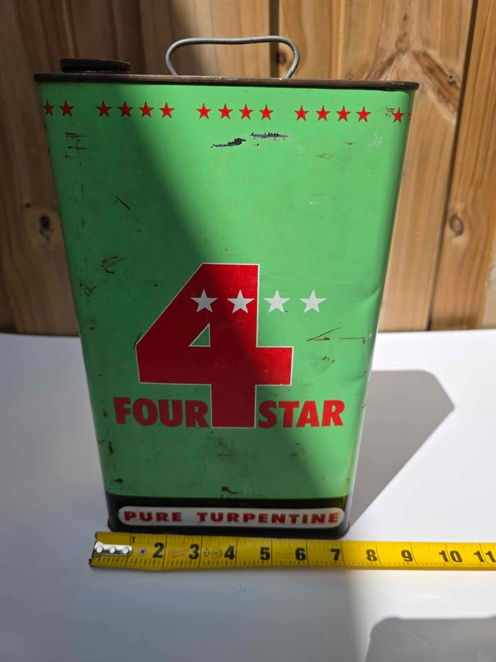 1940's "Four Star" Pure Turpentine tin - photo 2