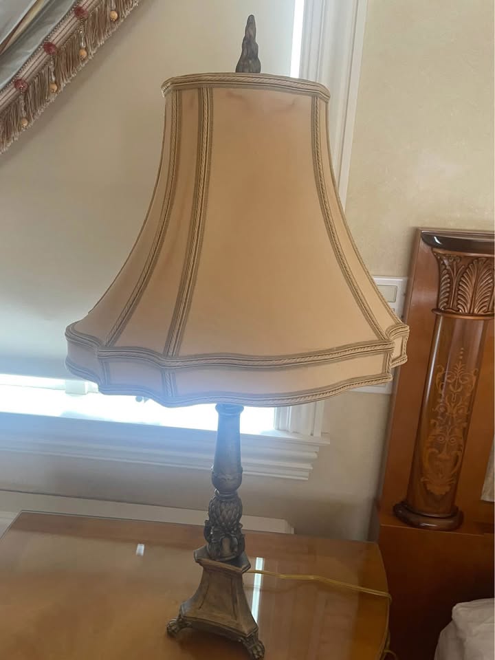 brass lamps with shade - photo 3