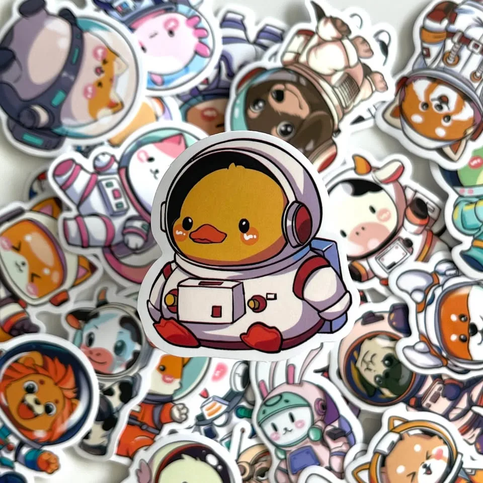 Pack of 25 Astronaut Animal Stickers #1 image indicator(2)