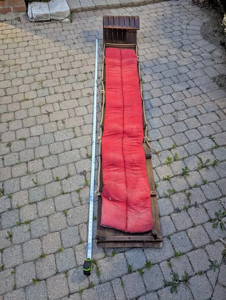 Vintage 8 foot snow sled. furniture shelf table desk potential thumbnail