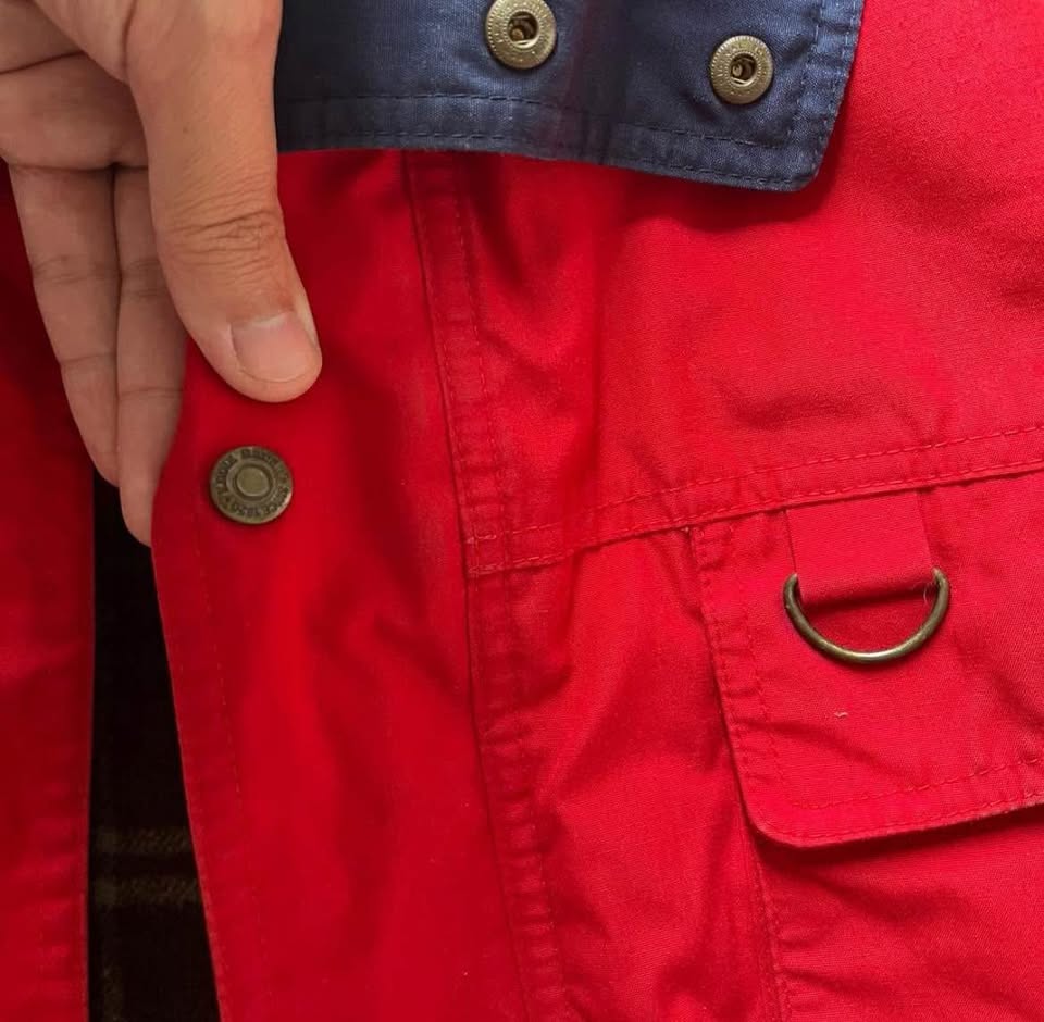 Vintage Eddie Bauer Jacket Mens Size Large Wool Lined Red - photo 5