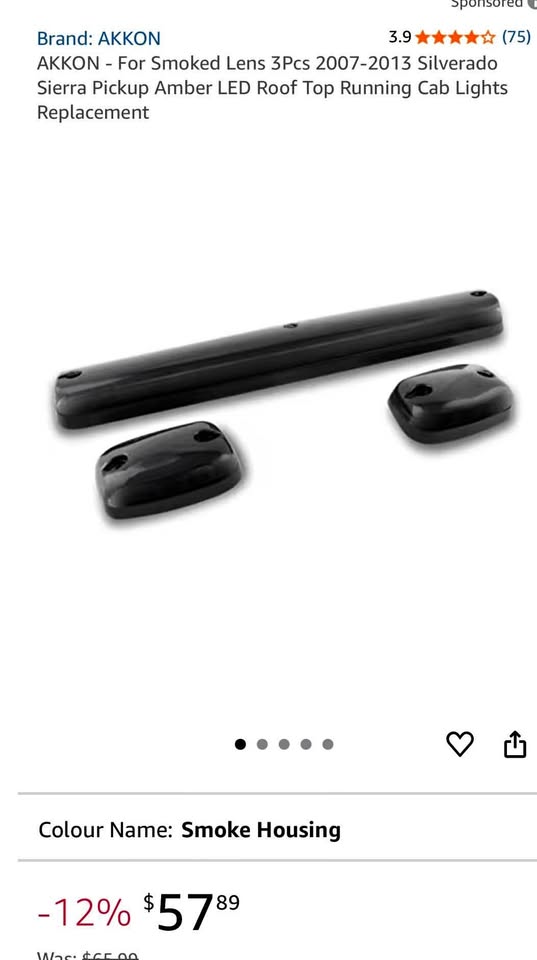 AKKON Smoked Lens LED Roof Lights 07-13 Silverado