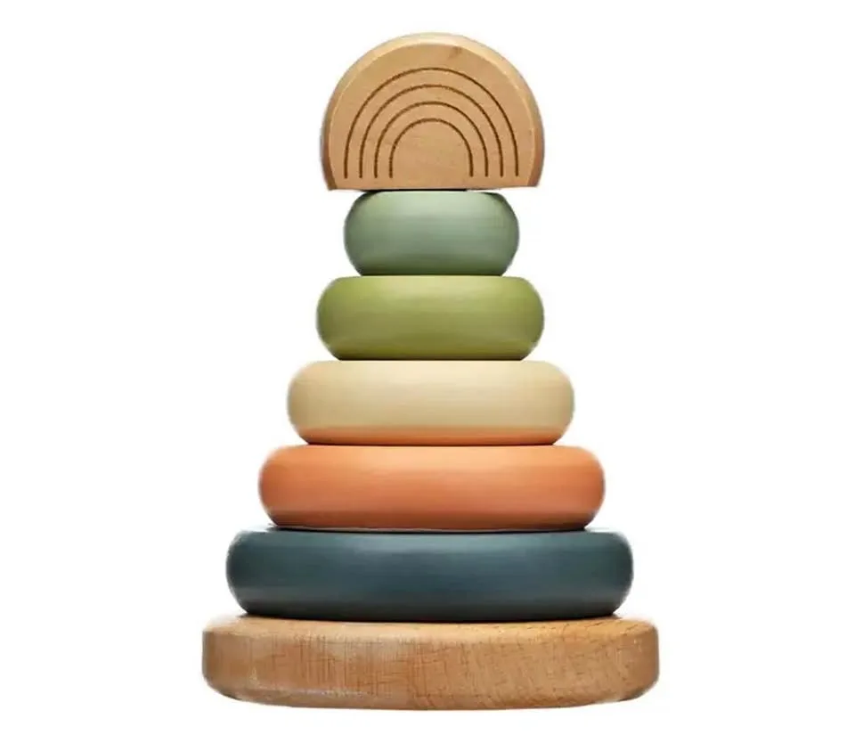 BRAND NEW UNOPENED Pearhead Wooden Stacking Tower thumbnail