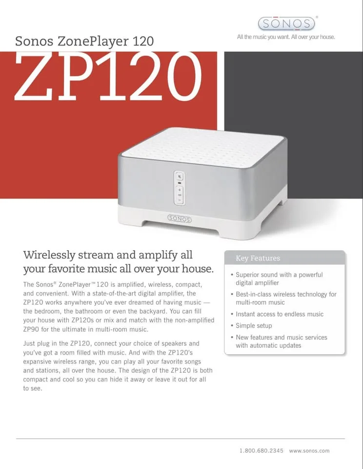 Sonos Connect:AMP - ZP120 (S1) - x8 image indicator(4)