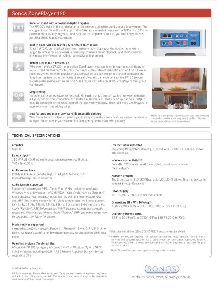 Sonos Connect:AMP - ZP120 (S1) - x8 image indicator(5)