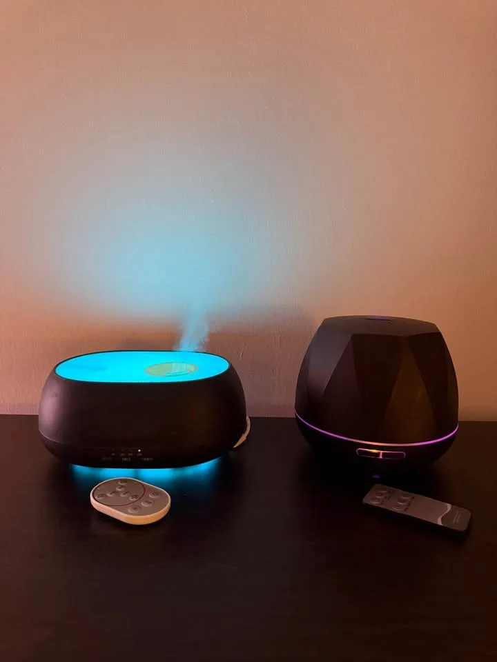 Two Oil diffusers - RGB LEDs - Espresso Colour image indicator(2)