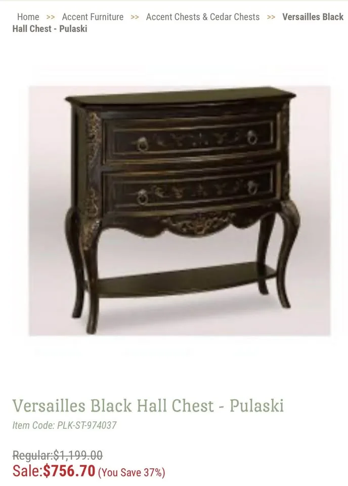 Pulaski Hall Chest in Versailles Black image indicator(4)