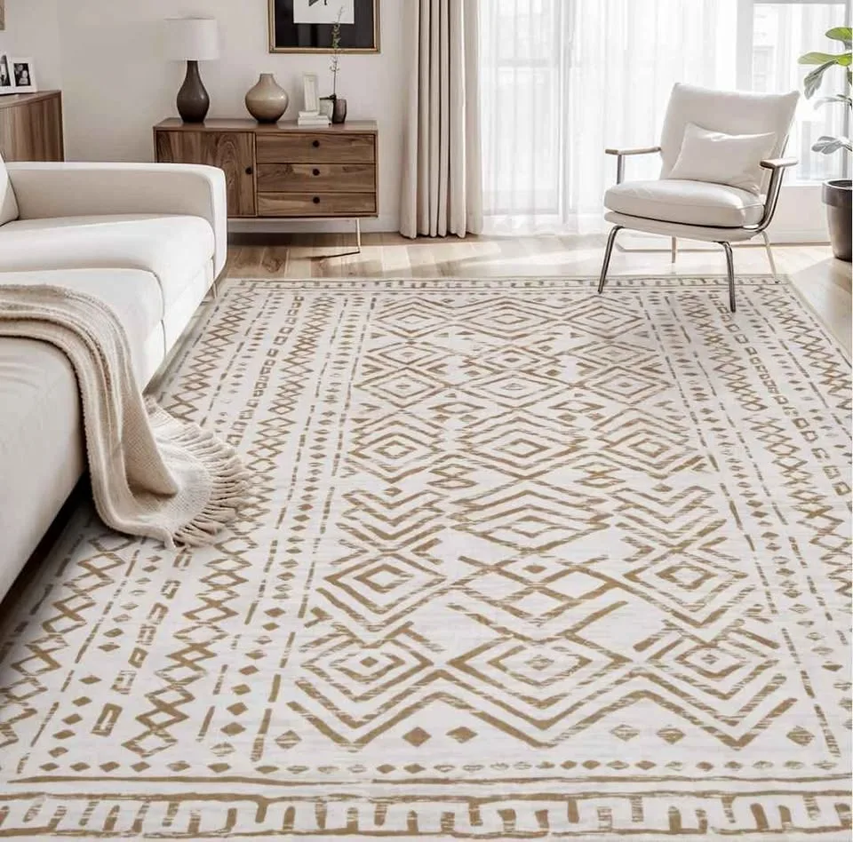 Boho Soft Tufted Area Rug — 5x7 ft | Plush & Washable sealed bag thumbnail