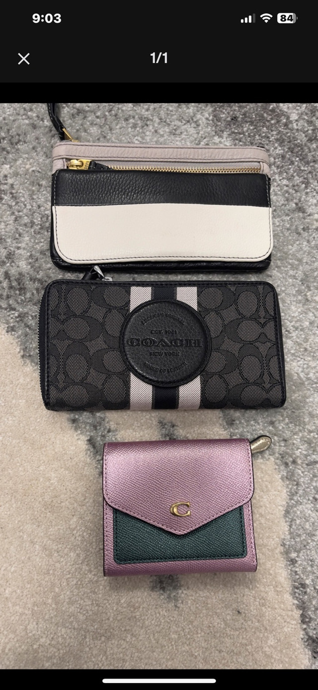 Coach and Fossil Wallets each $75