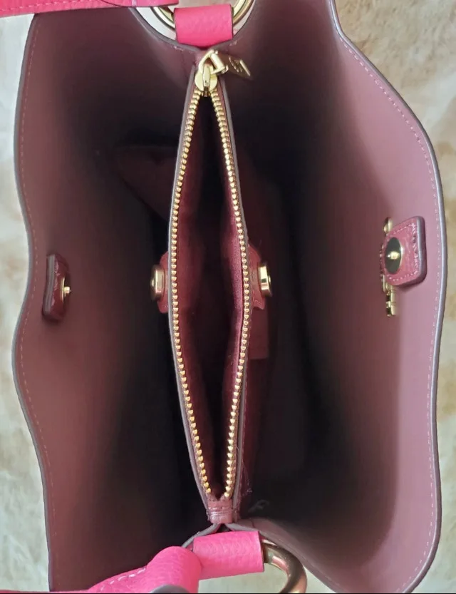 Coach Town Bucket BagCrossbody ~ Bold Pink image indicator(7)