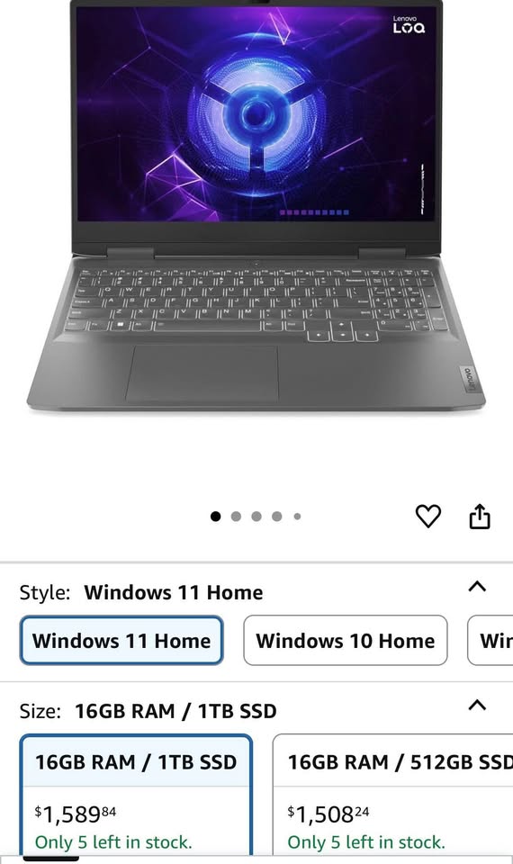 Lenovo LOQ 16 Gaming Laptop – RTX 4060 / Ryzen 7 / 16GB RAM - photo 4