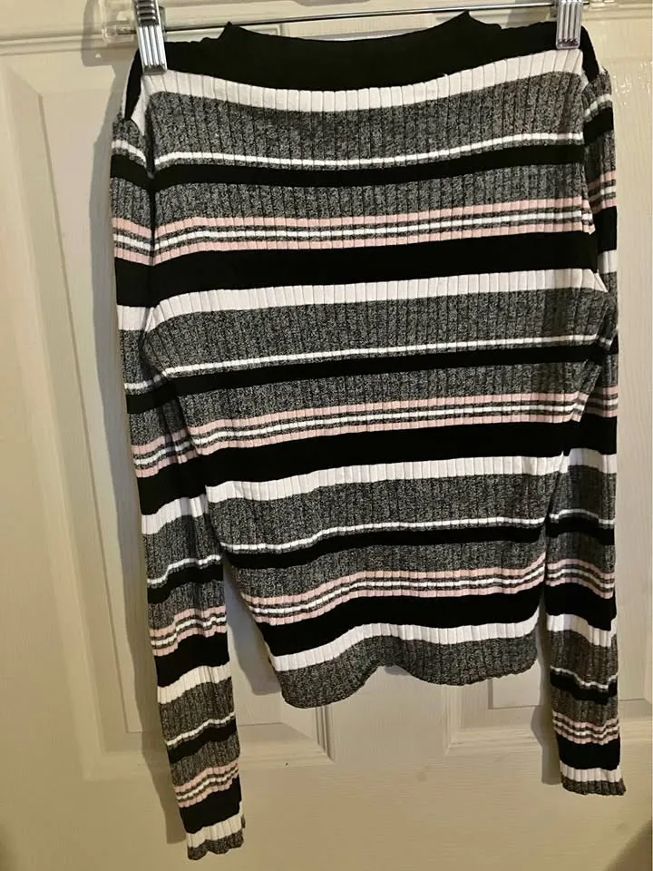 Pink Striped longsleeve sweater thumbnail