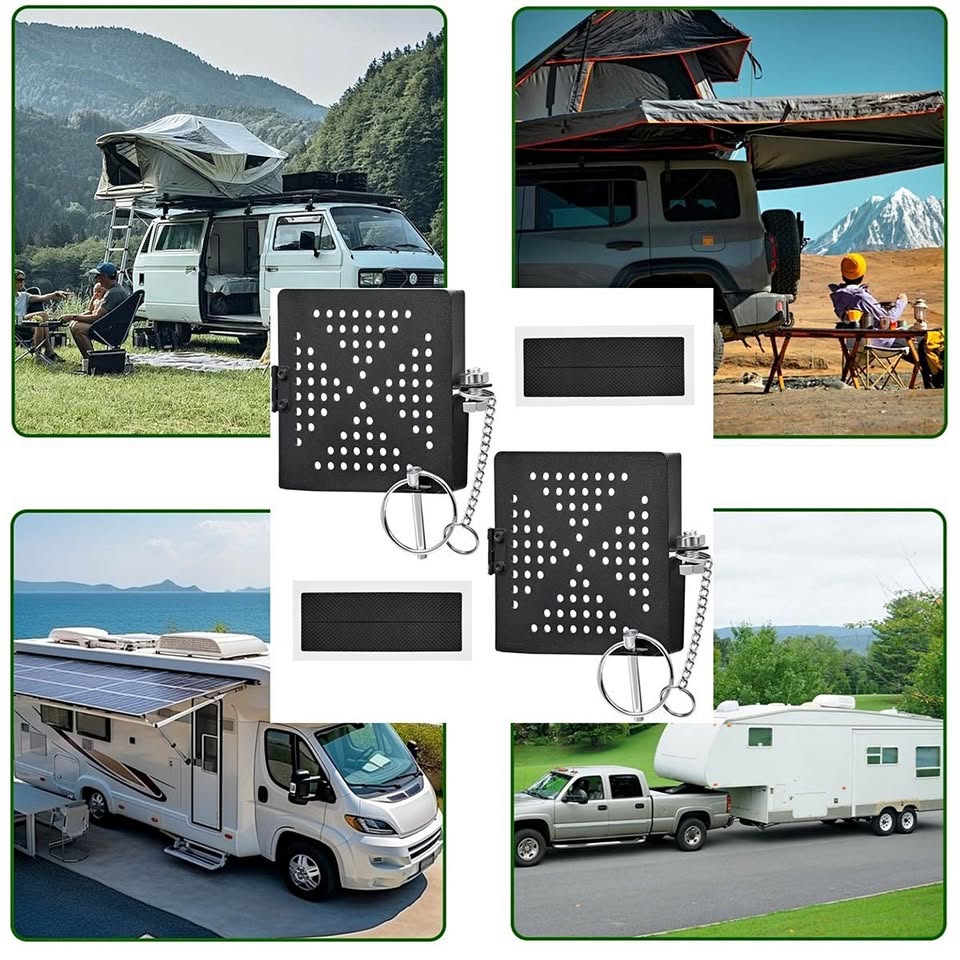 METAL RV BUMPER END CAPS 2PK 4" Square RV Bumper Cap