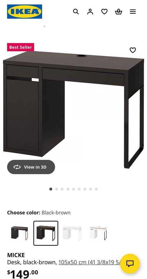 IIKEA MICKE Desk, black. Used, in good condition. - photo 5