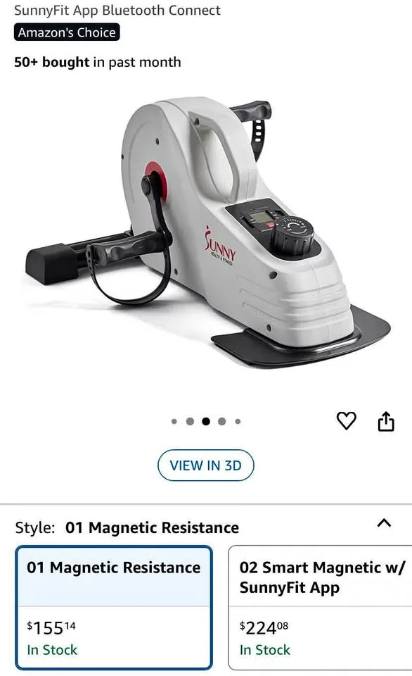 Sunny Health & Fitness Under Desk Bike thumbnail