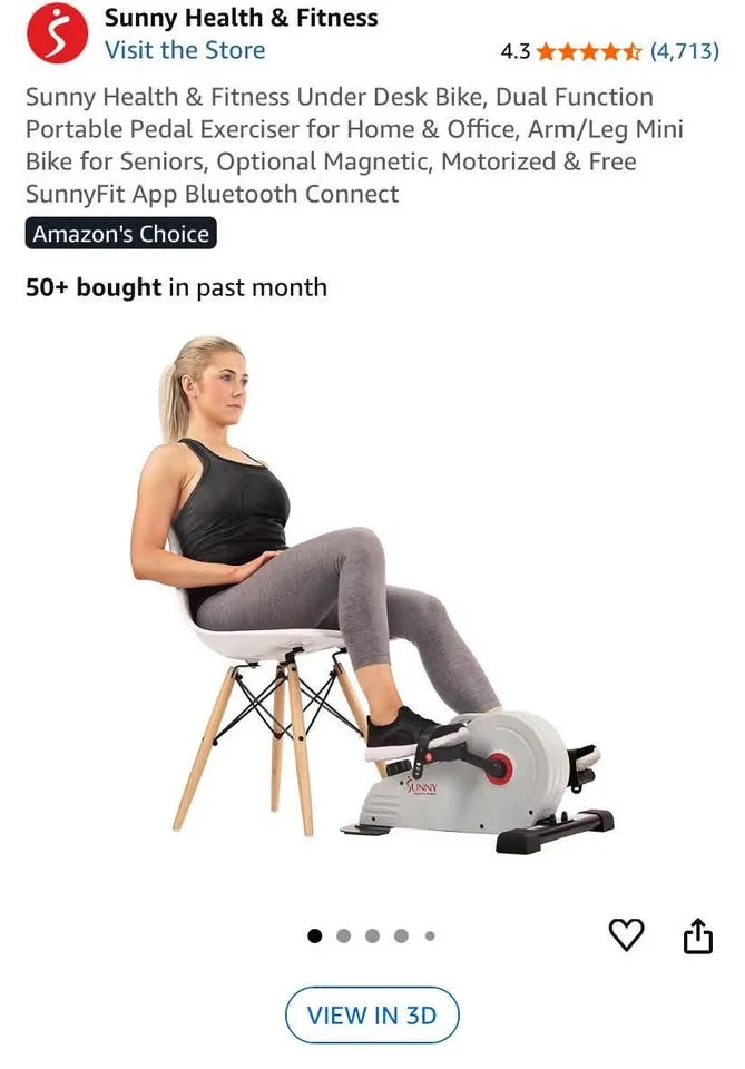 Sunny Health & Fitness Under Desk Bike image indicator(2)