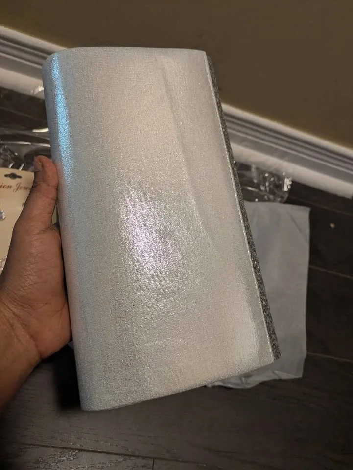 Brand new sparkling glitter evening bag with jewelry combo set image indicator(5)