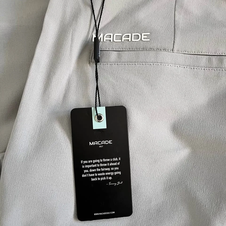 Macade Men’s Size 34 Slim Fit Light Grey Golf Pants image indicator(4)