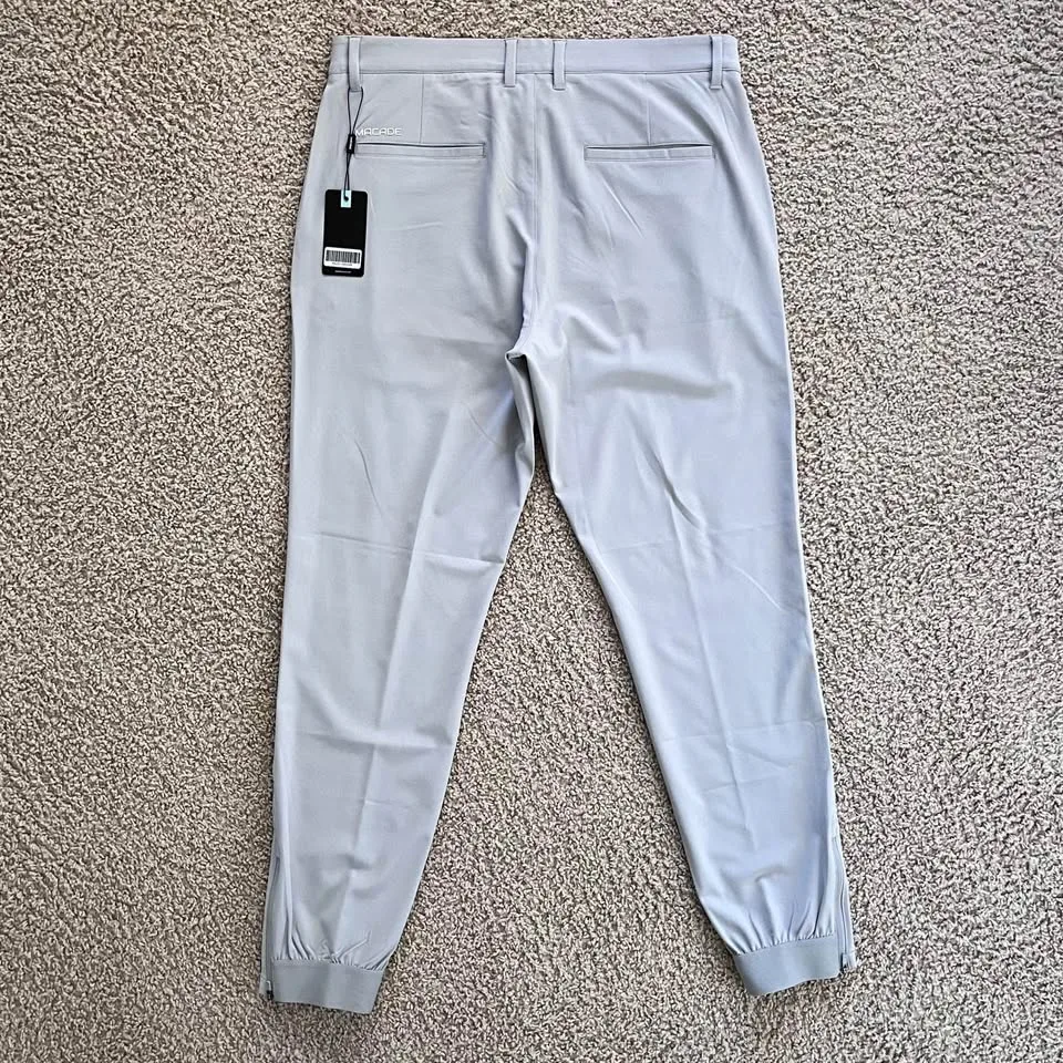 Macade Men’s Size 34 Slim Fit Light Grey Golf Pants image indicator(8)