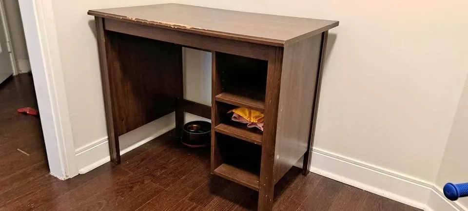 Heavy wooden office desk