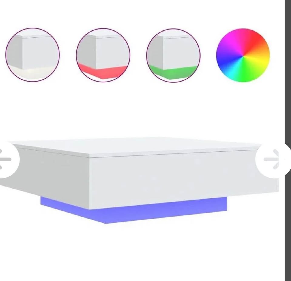 New LED coffee table modern square coffee table with lights - photo 3