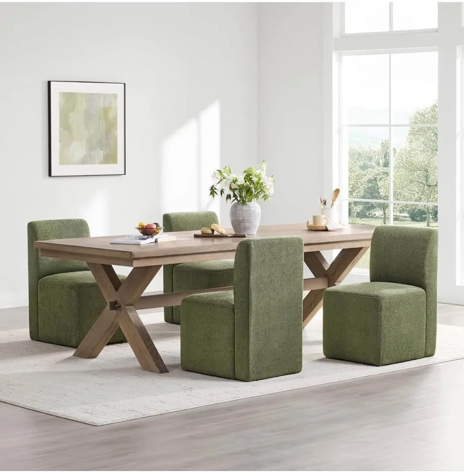 CHITA Dining Chairs with Casters Set of 2 image indicator(2)