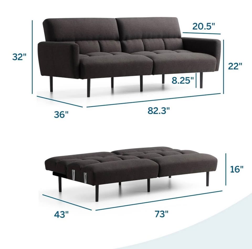 Ollie Futon Sofa Bed - Lucid Comfort Collection - photo 2