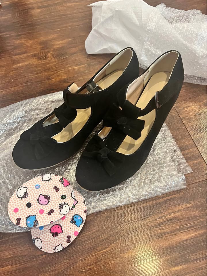 Black Bowknot Low Heel Mary Jane’s