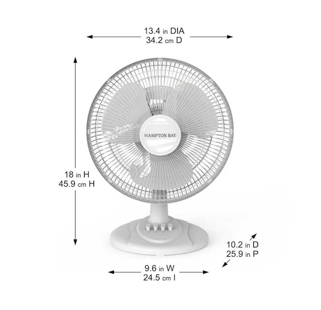 Hampton Bay Fan 12 inch quiet, clean perfect condition - photo 5