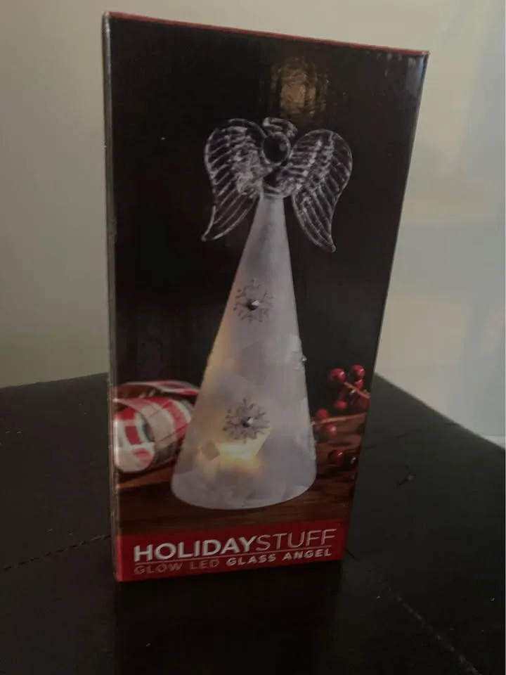 Holiday Stuff-Glow LED Glass Angel image indicator(4)