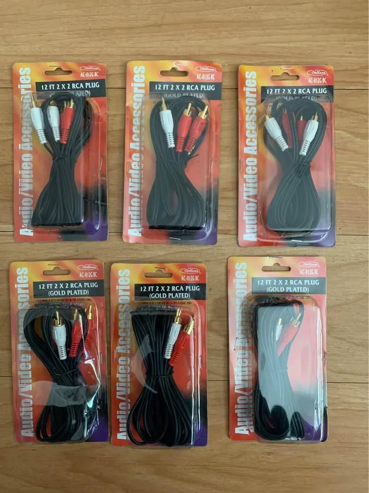 RCA 2x2 audio plug, Male-Male, 12 feet image indicator(3)