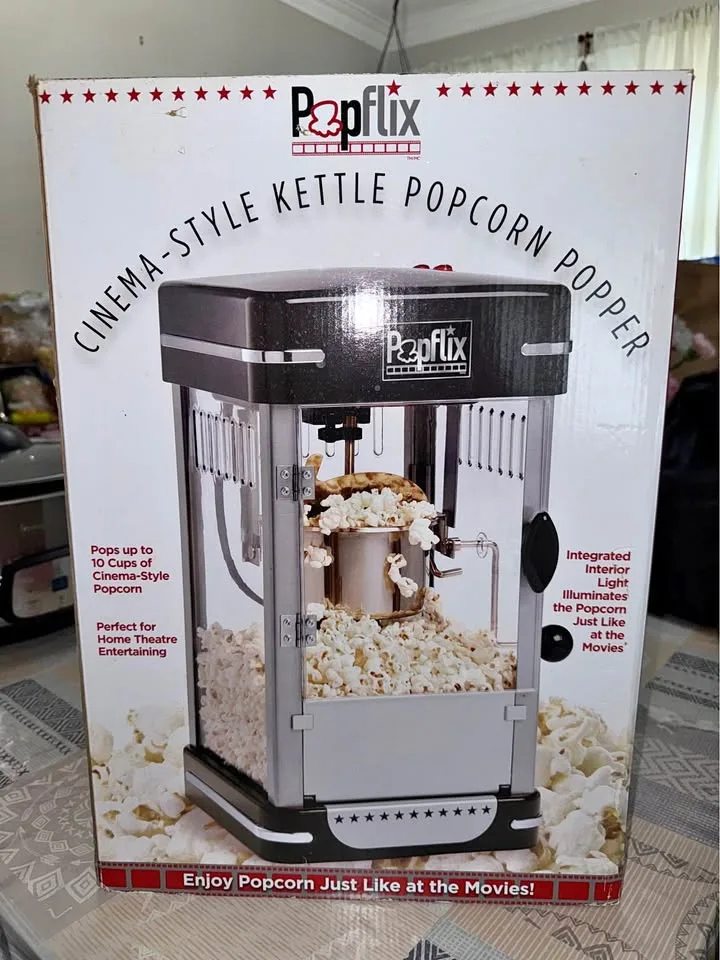 Popflix Cinema-Style Kettle Popcorn Popper thumbnail